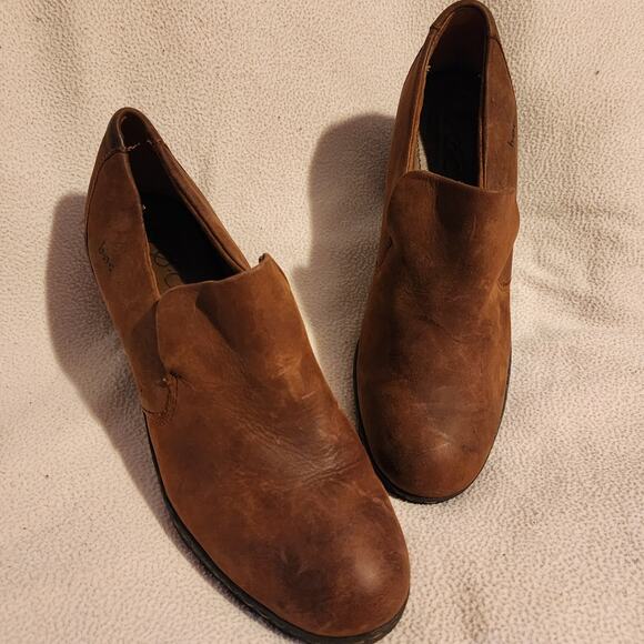 BOC Born Concept Carla brown distressed leather bootie heel sz 9 - Picture 12 of 12